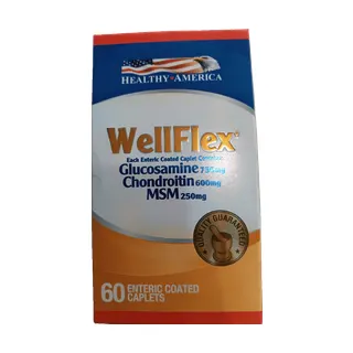 Glucosamine-Wellflex 60 caps Recubiertas (Healthy América)