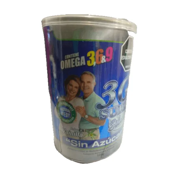 Sure 3g Suplemento en Polvo para Adultos 500gr (Natural Medy)